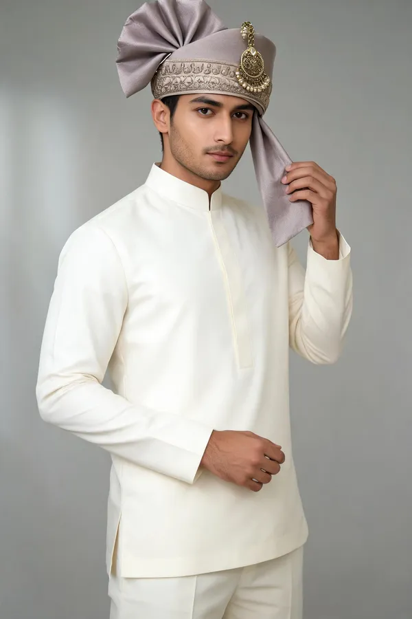 Levender_Embellished_Hand_Tied_Groom_Safa