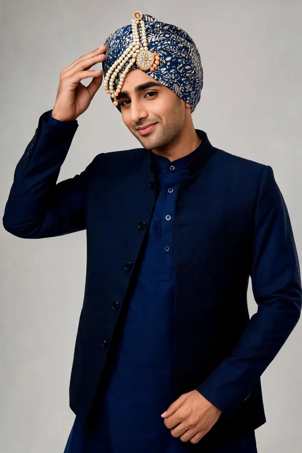Gold_Tone_Kundan_Pearl_Layered_Kalgi_For_Groom
