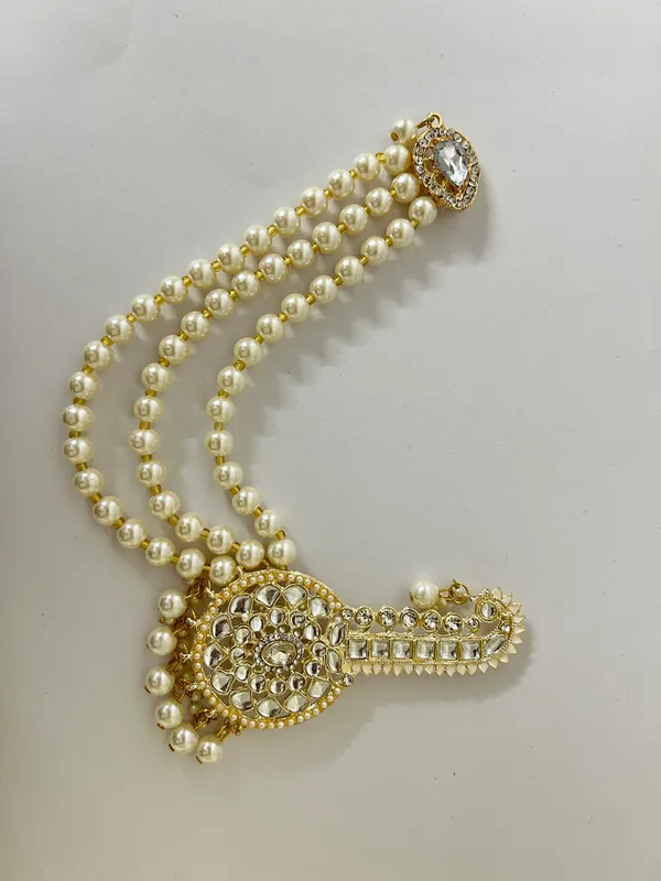 Gold_Tone_Kundan_Pearl_Layered_KALGI_FOR_groom
