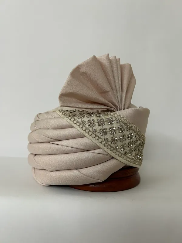 rose_gold_Fabric_Embellished_Turban_for_Men
