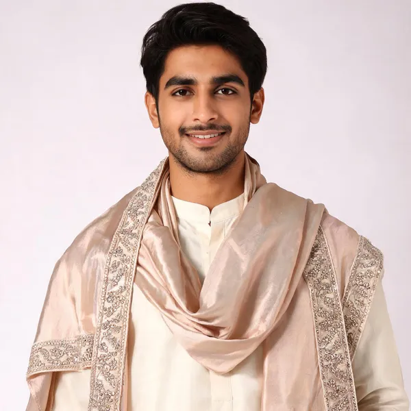 Rose_Gold__Embellished_Dupatta_For_Men