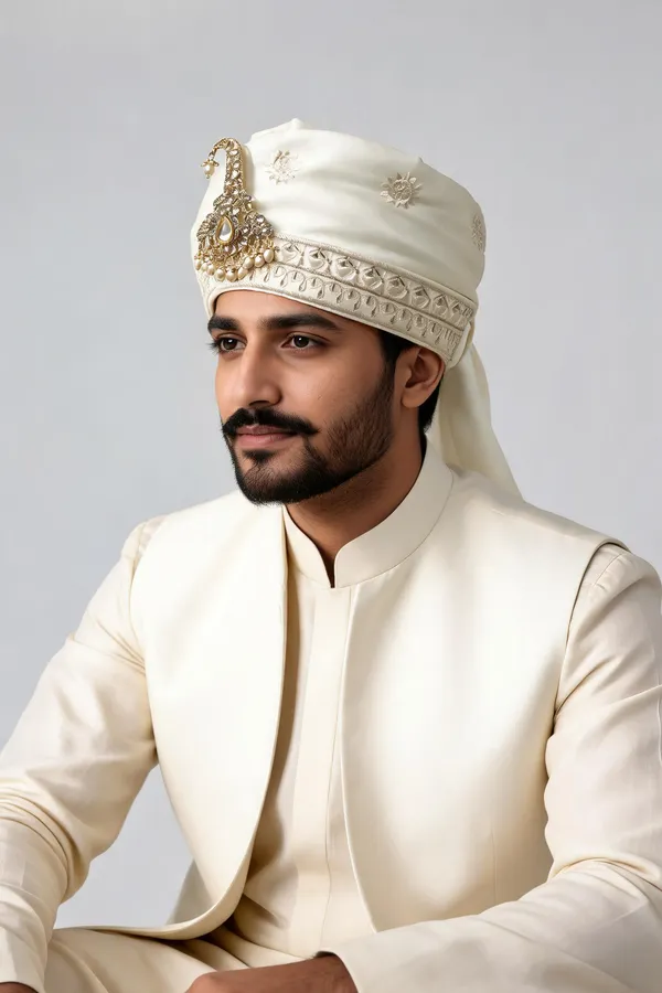 Ivory_Embroidered_Wedding_Safa_For_Men