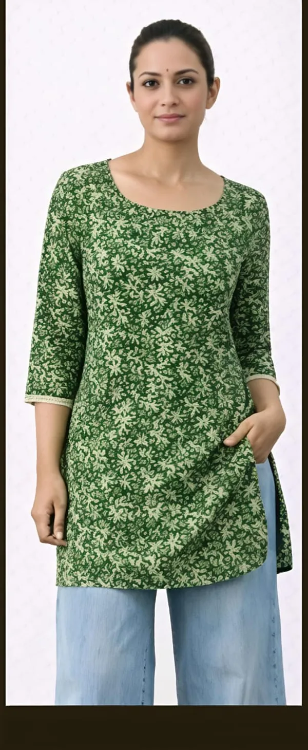 Green_Cotton_Printed_Straight_Kurta_For_Women