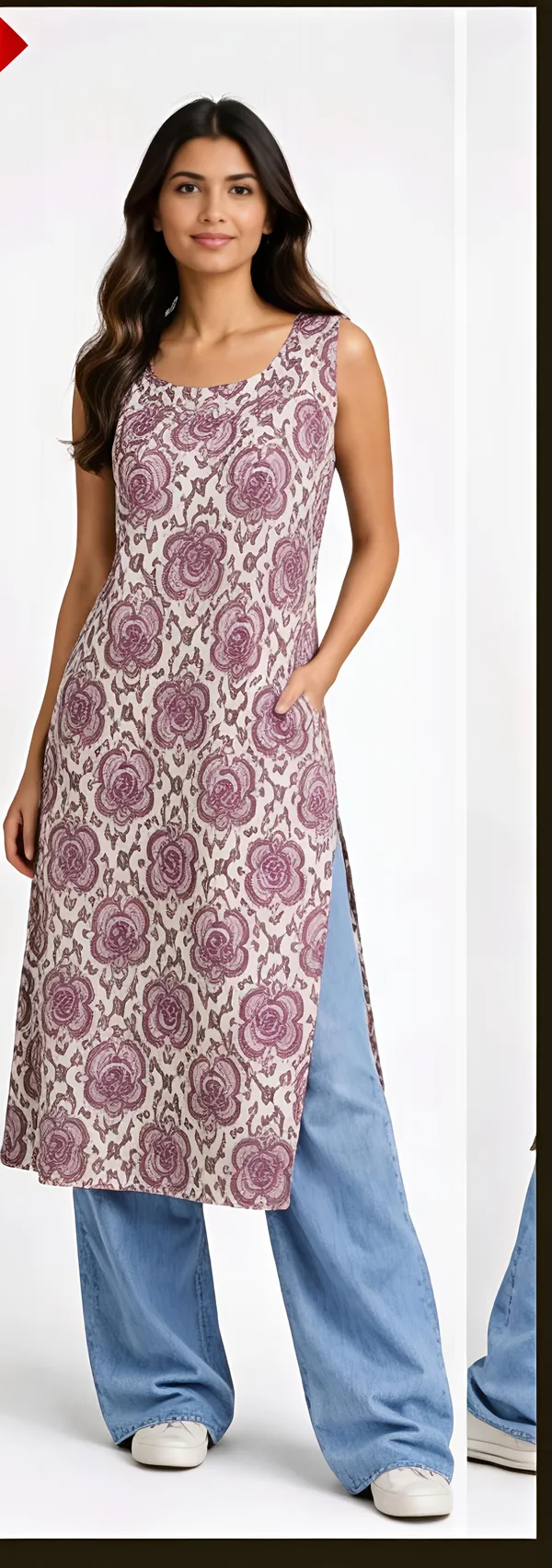 Pink_Cotton_Sleeveless_Straight_Kurta_Set_For_Women