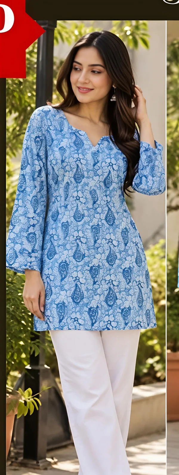 Blue_Cotton_Printed_Straight_Kurta_For_Women