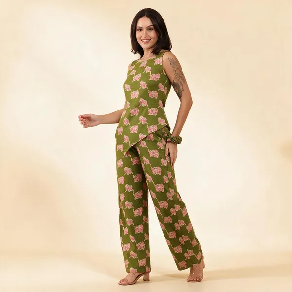 Olive_Cotton_Relaxed_Fit_Co-Ord_Set_For_Women