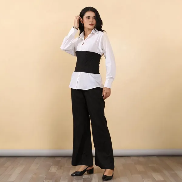 Black_And_White_Cotton_Wide_Leg_Jumpsuit_For_Women