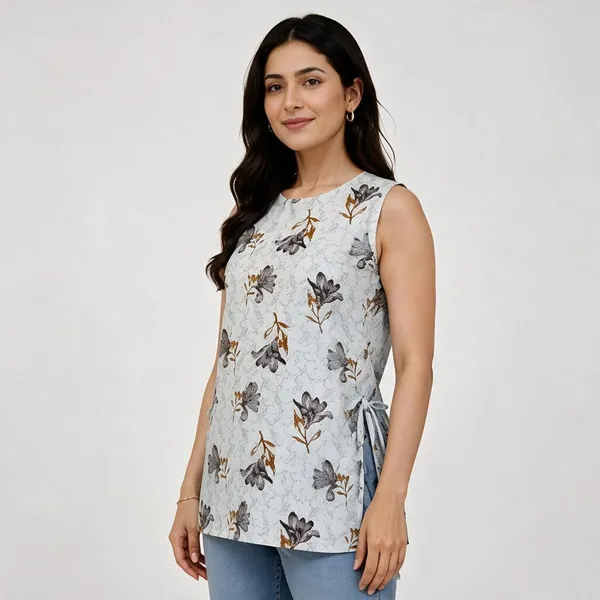 White_Cotton_Sleeveless_Kurti_Top_For_Women