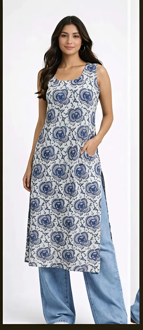 Blue_Cotton_Straight_Kurta_Set_For_Women