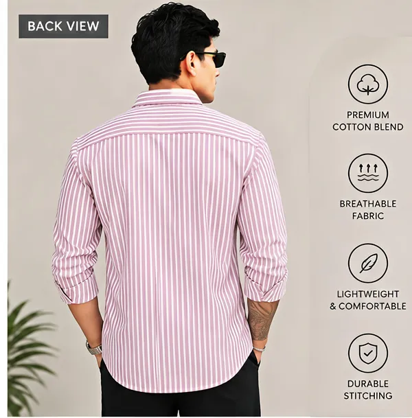 Pink_Cotton_Striped_Long_Sleeve_Shirt_For_Men
