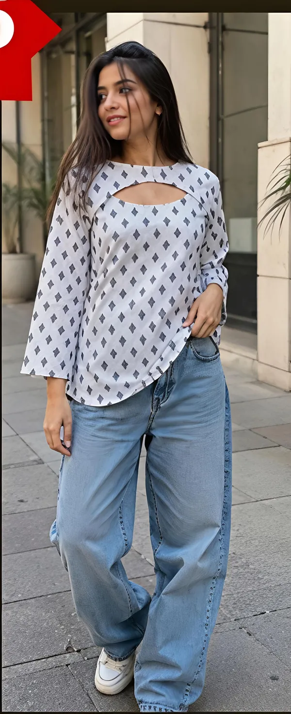 White_Cotton_Relaxed_Fit_Kurti_Top_For_Women
