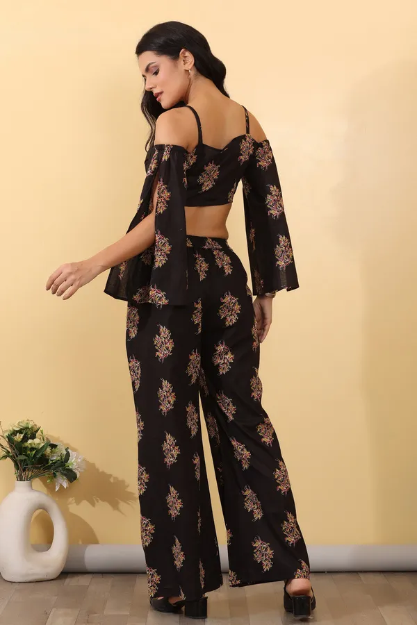 Black_Cotton_Floral_Print_Crop_Top_And_Palazzo_Set_For_Women