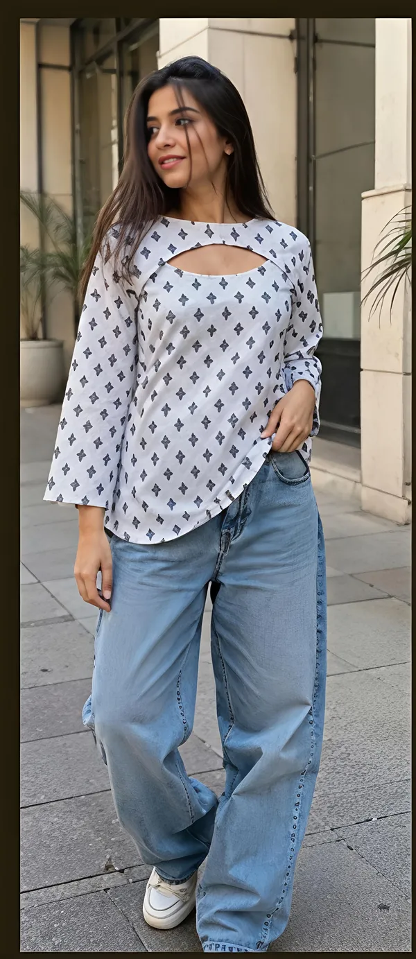 White_Cotton_Relaxed_Fit_Kurti_Top_For_Women