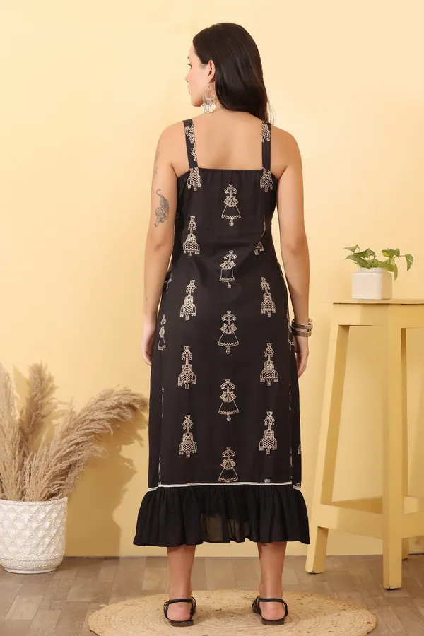 Black_Cotton_A-Line_Dress_For_Women