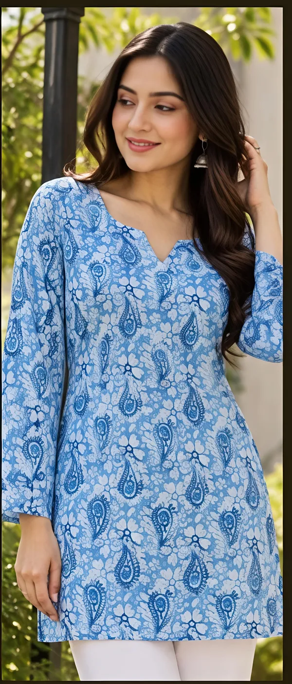 Blue_Cotton_Printed_Straight_Kurta_For_Women