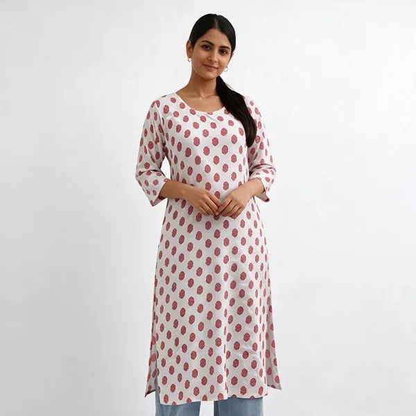 White_Cotton_Straight_Kurta_For_Women