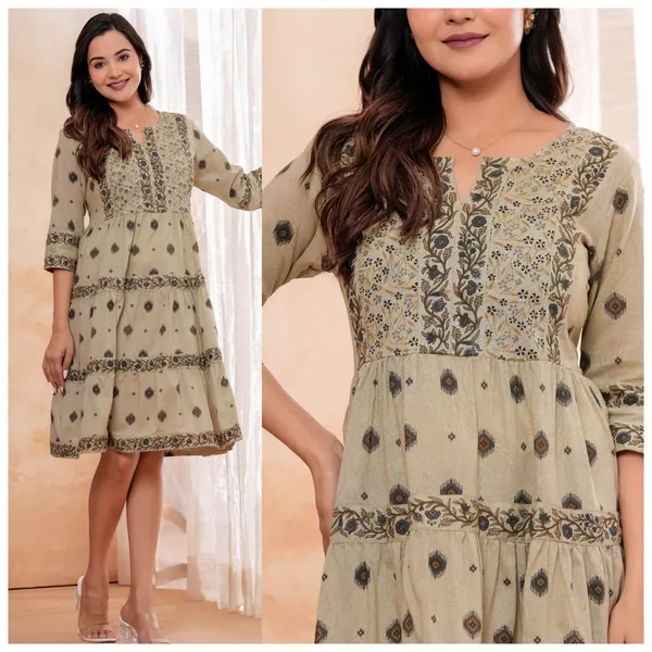 Beige_Printed_A-Line_Dress_for_Women