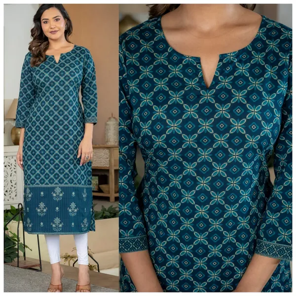 Teal_Printed_Straight_Kurta_for_Women