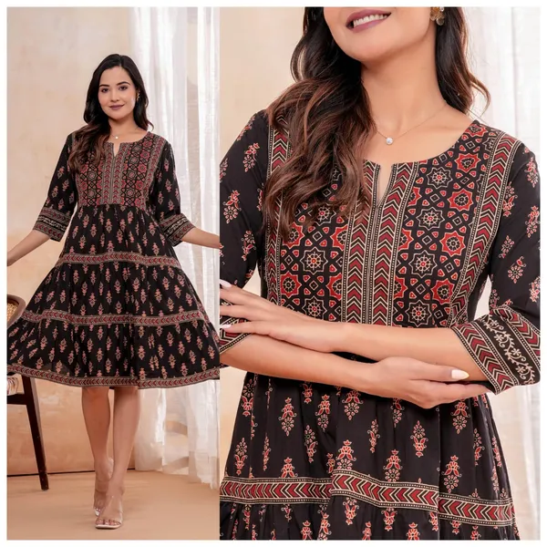 Black_Printed_Fit_And_Flare_Dress_for_Women