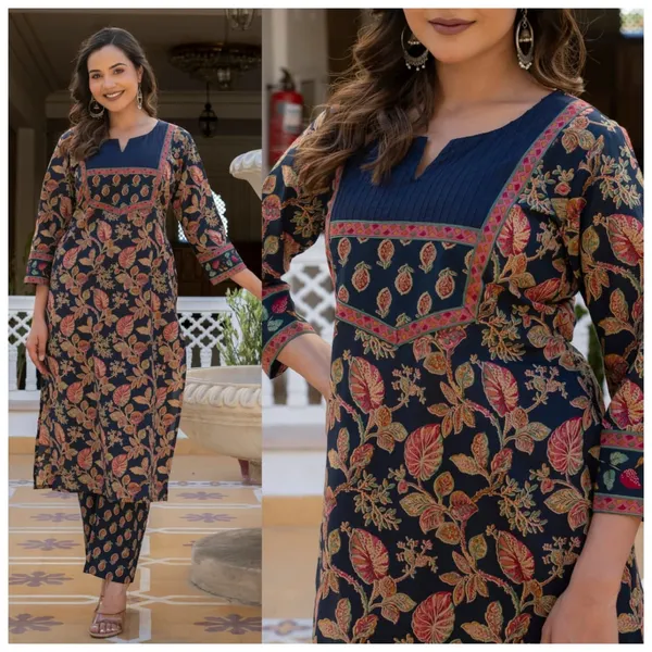 Navy_Blue_Floral_Print_Straight_Kurta_Set_for_Women