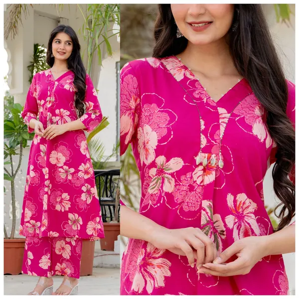 Pink_Floral_Print_Straight_Kurta_Pant_Set_for_Women