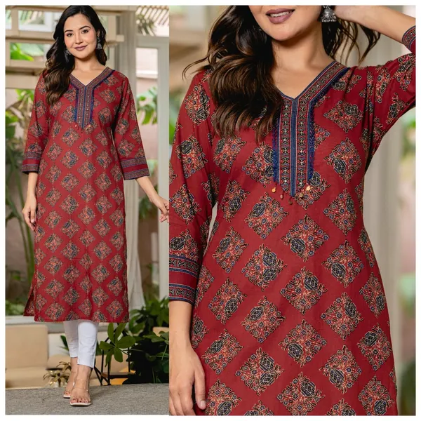 Maroon_Printed_Straight_Kurta_for_Women