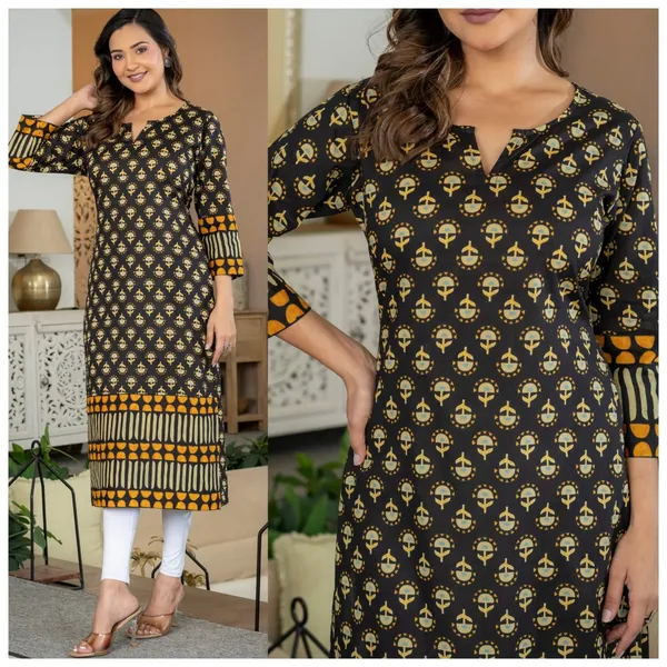 Black_Printed_Straight_Kurta_For_Women