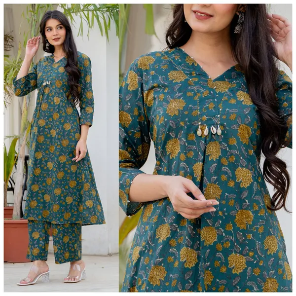 Teal_Printed_Straight_Kurta_Set_for_Women