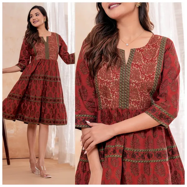 Red_Printed_A-Line_Dress_for_Women