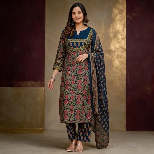 Blue_Printed_Straight_Kurta_Set_For_Women