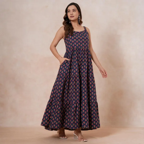 Blue_Printed_Sleeveless_Maxi_Dress_For_Women