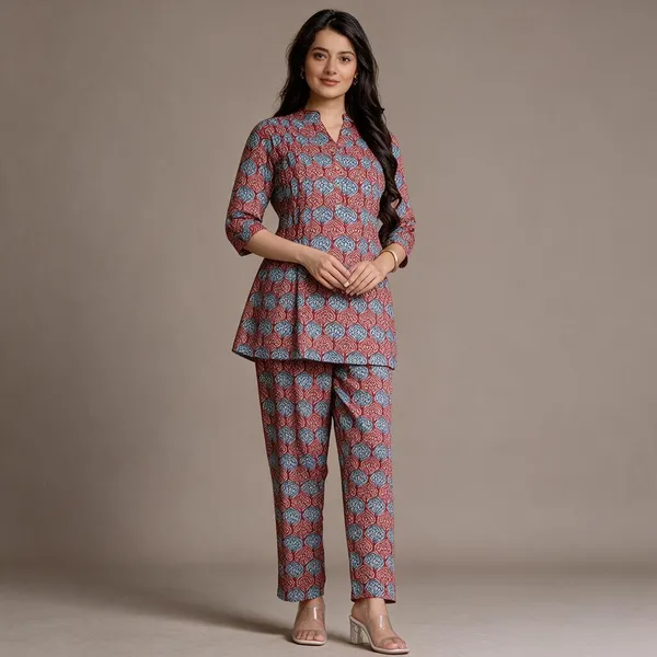 Multicolor_Printed_Straight_Fit_Kurta_Pant_Set_For_Women