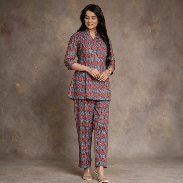 Multicolor_Printed_Straight_Fit_Kurta_Pant_Set_For_Women