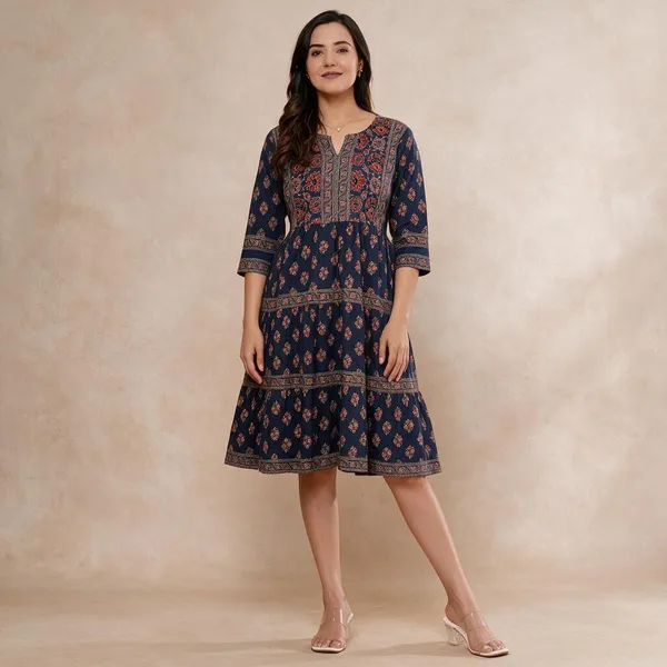 Navy_Printed_Fit_And_Flare_Dress_For_Women