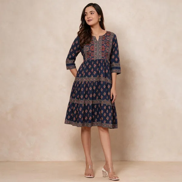 Navy_Printed_Fit_And_Flare_Dress_For_Women
