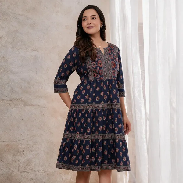 Navy_Printed_Fit_And_Flare_Dress_For_Women