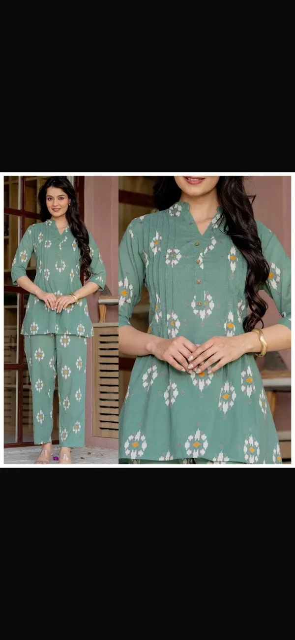 Sage_Green_Floral_Print_Kurta_Pant_Set_for_Women