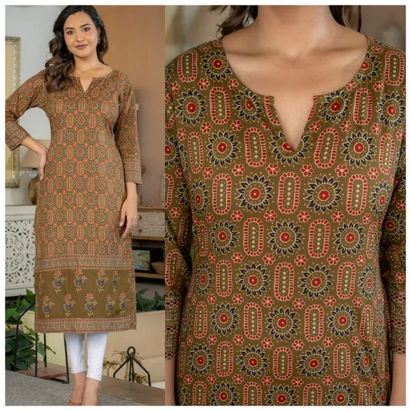 Olive_Printed_Straight_Kurta_for_Women