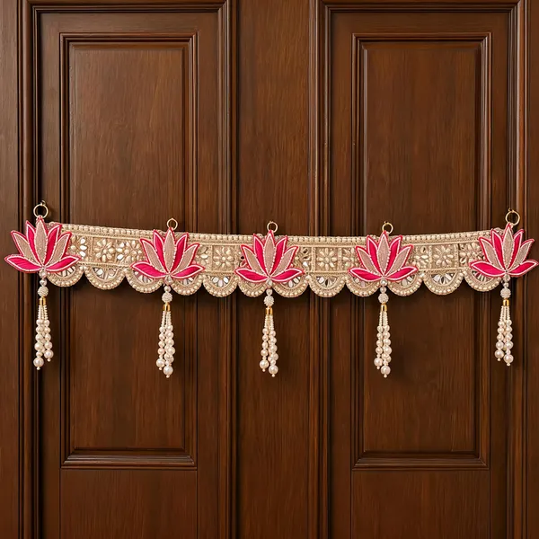 Beaded_Traditional_Lotus_Floral_Door_Toran