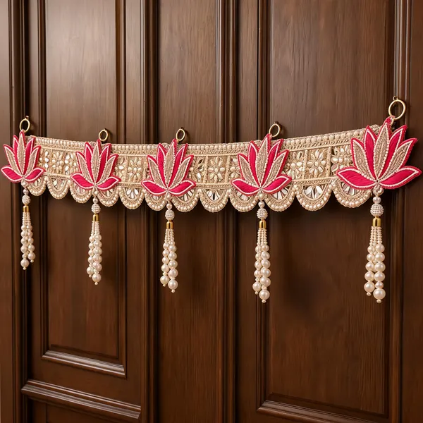 Beaded_Traditional_Lotus_Floral_Door_Toran