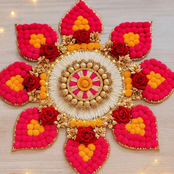 Floral_Festive_Pink_Orange_Rangoli_Decor