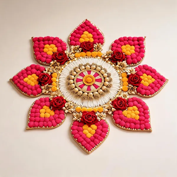 Floral_Festive_Pink_Orange_Rangoli_Decor