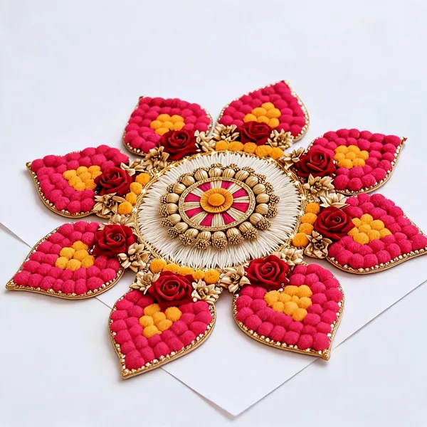 Floral_Festive_Pink_Orange_Rangoli_Decor
