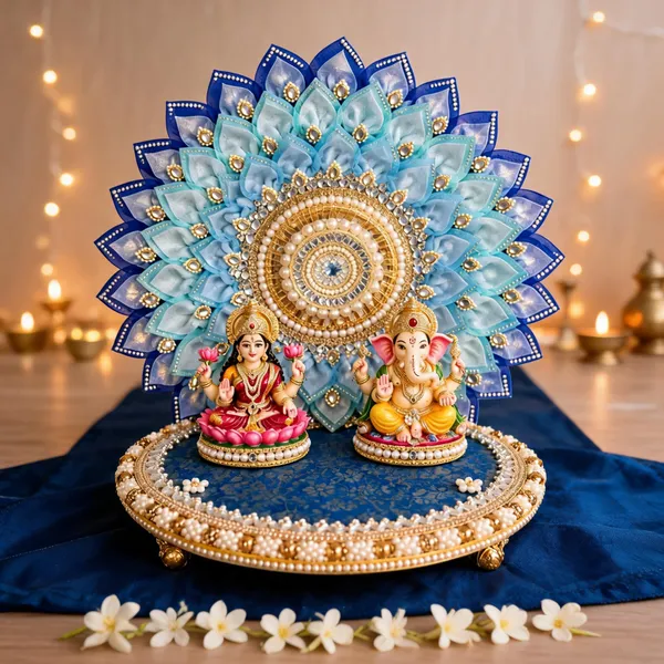 Blue_Decorative_Lakshmi_Ganesh_Idol_Set