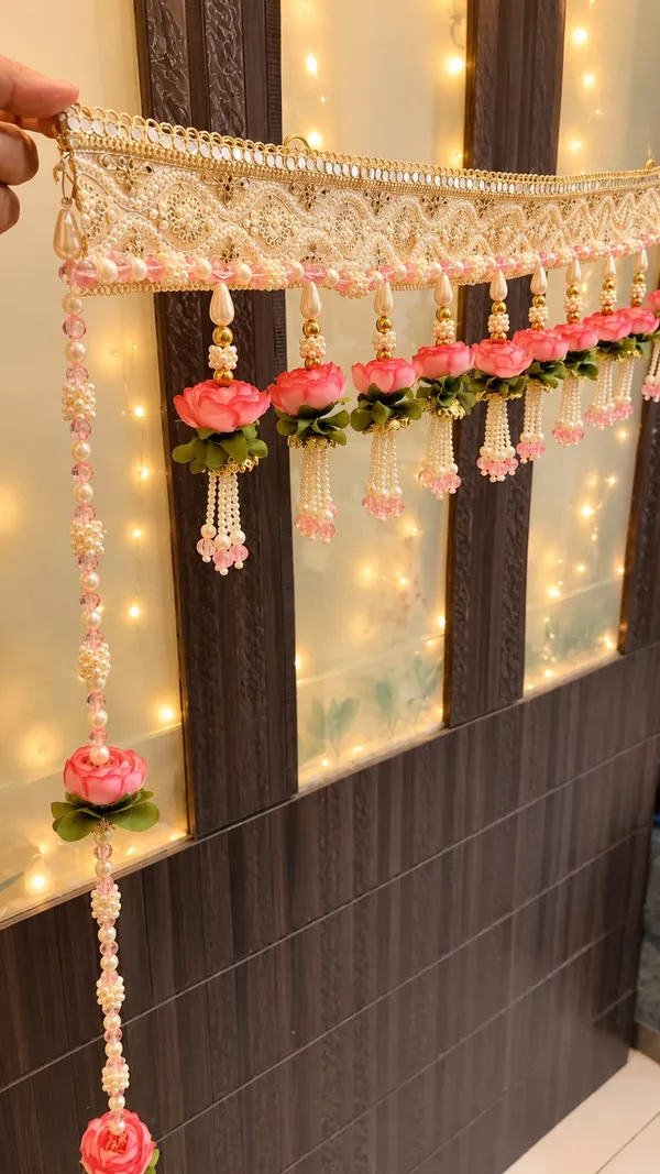 Beaded_Floral_Pink_Door_Toran