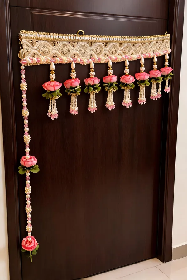 Beaded_Floral_Pink_Door_Toran