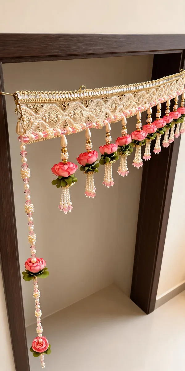 Beaded_Floral_Pink_Door_Toran