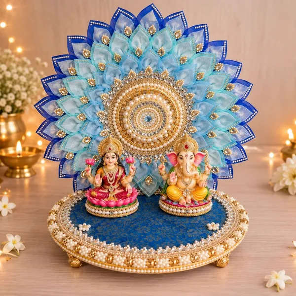 Blue_Decorative_Lakshmi_Ganesh_Idol_Set