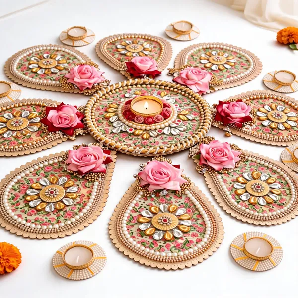 Beaded_Floral_Rangoli_Set_With_Diya_Decor