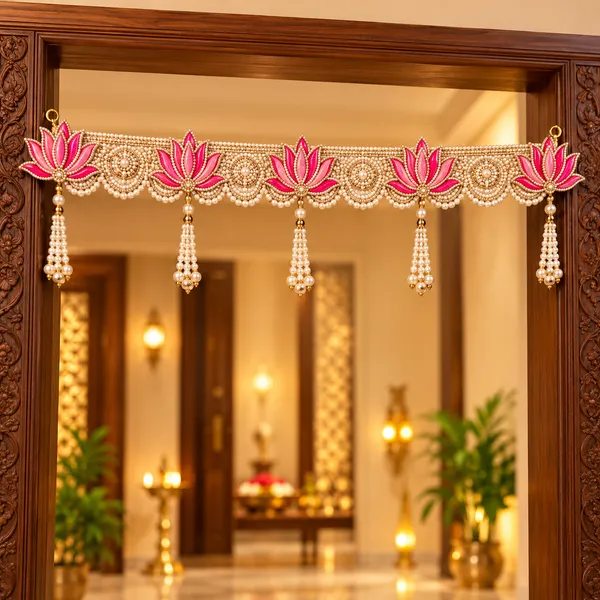Beaded_Traditional_Lotus_Floral_Door_Toran